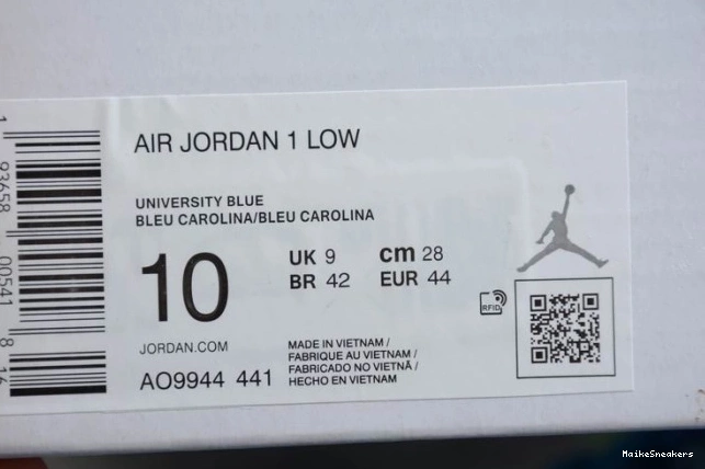 MaikeSneakers Jordan Air UNC Low (W) 1 AO9944-441 0817